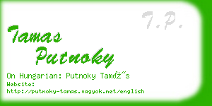 tamas putnoky business card